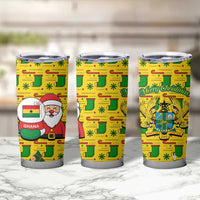 Ghana Christmas Tumbler Cup with Santa Ornament National Coat of Arms and Festive - Wonder Print Shop