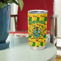 Ghana Christmas Tumbler Cup with Santa Ornament National Coat of Arms and Festive - Wonder Print Shop