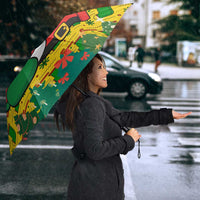 Ghana Christmas Umbrella with Santa Ornament National Coat of Arms and Festive - Wonder Print Shop