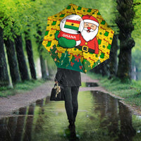 Ghana Christmas Umbrella with Santa Ornament National Coat of Arms and Festive - Wonder Print Shop