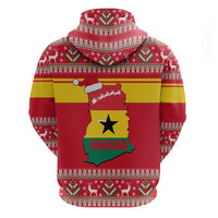 Ghana Christmas Hoodie with Monkey Holding Gift Ghana Map and Festive - Wonder Print Shop
