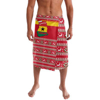 Ghana Christmas Lavalava with Monkey Holding Gift Ghana Map and Festive - Wonder Print Shop