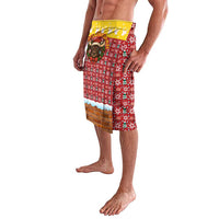 Spain Christmas Lavalava with Santa Bull Brick Chimney Wreath and Festive Holiday - Wonder Print Shop