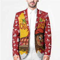 Spain Christmas Blazer with Tio de Nadal Log Snowflakes Spanish Flag and Holiday Wreath - Wonder Print Shop