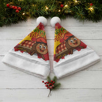 Spain Christmas Santa Hat with Tio de Nadal Log Snowflakes Spanish Flag and Holiday Wreath - Wonder Print Shop