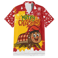Spain Christmas Family Matching Short Sleeve Bodycon Dress and Hawaiian Shirt with Tio de Nadal Log Snowflakes Spanish Flag and Holiday Wreath - Wonder Print Shop