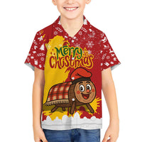 Spain Christmas Hawaiian Shirt with Tio de Nadal Log Snowflakes Spanish Flag and Holiday Wreath - Wonder Print Shop