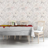 Spain Christmas Tablecloth with Tio de Nadal Log Snowflakes Spanish Flag and Holiday Wreath - Wonder Print Shop
