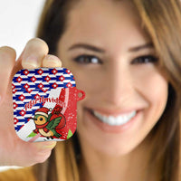 Cuba Christmas AirPods Case with Santa Hummingbird Cuban Flag Feliz Navidad and Snowflake - Wonder Print Shop