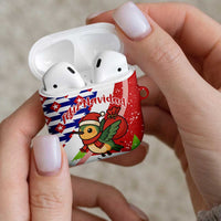 Cuba Christmas AirPods Case with Santa Hummingbird Cuban Flag Feliz Navidad and Snowflake - Wonder Print Shop