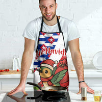 Cuba Christmas Apron with Santa Hummingbird Cuban Flag Feliz Navidad and Snowflake - Wonder Print Shop