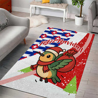 Cuba Christmas Area Rug with Santa Hummingbird Cuban Flag Feliz Navidad and Snowflake - Wonder Print Shop