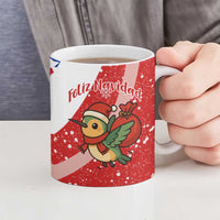 Cuba Christmas Ceramic Mug with Santa Hummingbird Cuban Flag Feliz Navidad and Snowflake - Wonder Print Shop
