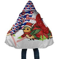 Cuba Christmas Cloak with Santa Hummingbird Cuban Flag Feliz Navidad and Snowflake - Wonder Print Shop