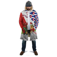 Cuba Christmas Cloak with Santa Hummingbird Cuban Flag Feliz Navidad and Snowflake - Wonder Print Shop