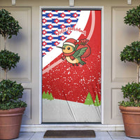 Cuba Christmas Door Cover with Santa Hummingbird Cuban Flag Feliz Navidad and Snowflake - Wonder Print Shop