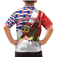 Cuba Christmas Family Matching Mermaid Dress and Hawaiian Shirt with Santa Hummingbird Cuban Flag Feliz Navidad and Snowflake - Wonder Print Shop