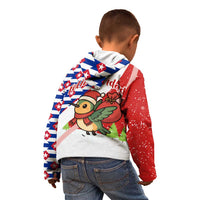 Cuba Christmas Kid Hoodie with Santa Hummingbird Cuban Flag Feliz Navidad and Snowflake - Wonder Print Shop