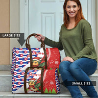 Cuba Christmas Travel Bag with Santa Hummingbird Cuban Flag Feliz Navidad and Snowflake - Wonder Print Shop