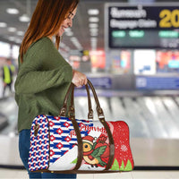 Cuba Christmas Travel Bag with Santa Hummingbird Cuban Flag Feliz Navidad and Snowflake - Wonder Print Shop