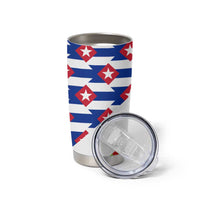 Cuba Christmas Tumbler Cup with Santa Hummingbird Cuban Flag Feliz Navidad and Snowflake - Wonder Print Shop