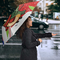 Cuba Christmas Umbrella with Santa Hummingbird Cuban Flag Feliz Navidad and Snowflake - Wonder Print Shop