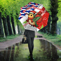 Cuba Christmas Umbrella with Santa Hummingbird Cuban Flag Feliz Navidad and Snowflake - Wonder Print Shop