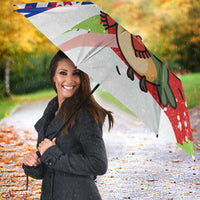 Cuba Christmas Umbrella with Santa Hummingbird Cuban Flag Feliz Navidad and Snowflake - Wonder Print Shop