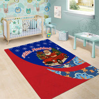 Cuba Christmas Area Rug with Santa Driving Classic Car Cuban Seal Feliz Navidad and Holiday Gift - Wonder Print Shop