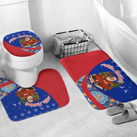 Cuba Christmas Bathroom Set with Santa Driving Classic Car Cuban Seal Feliz Navidad and Holiday Gift - Wonder Print Shop