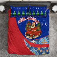Cuba Christmas Bedding Set with Santa Driving Classic Car Cuban Seal Feliz Navidad and Holiday Gift - Wonder Print Shop