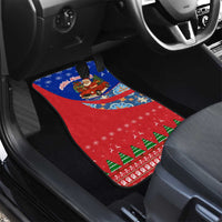 Cuba Christmas Car Mats with Santa Driving Classic Car Cuban Seal Feliz Navidad and Holiday Gift - Wonder Print Shop
