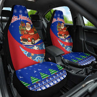 Cuba Christmas Car Seat Cover with Santa Driving Classic Car Cuban Seal Feliz Navidad and Holiday Gift - Wonder Print Shop