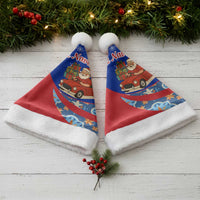 Cuba Christmas Santa Hat with Santa Driving Classic Car Cuban Seal Feliz Navidad and Holiday Gift - Wonder Print Shop