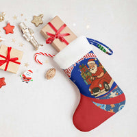 Cuba Christmas Stocking with Santa Driving Classic Car Cuban Seal Feliz Navidad and Holiday Gift - Wonder Print Shop