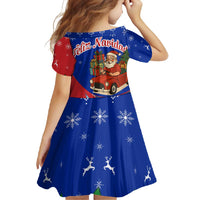Cuba Christmas Family Matching Off Shoulder Maxi Dress and Hawaiian Shirt with Santa Driving Classic Car Cuban Seal Feliz Navidad and Holiday Gift - Wonder Print Shop