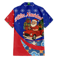 Cuba Christmas Family Matching Tank Maxi Dress and Hawaiian Shirt with Santa Driving Classic Car Cuban Seal Feliz Navidad and Holiday Gift - Wonder Print Shop