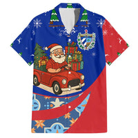 Cuba Christmas Hawaiian Shirt with Santa Driving Classic Car Cuban Seal Feliz Navidad and Holiday Gift - Wonder Print Shop