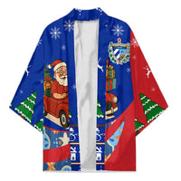 Cuba Christmas Kimono with Santa Driving Classic Car Cuban Seal Feliz Navidad and Holiday Gift - Wonder Print Shop