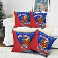 Cuba Christmas Pillow Cover with Santa Driving Classic Car Cuban Seal Feliz Navidad and Holiday Gift - Wonder Print Shop