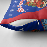 Cuba Christmas Pillow Cover with Santa Driving Classic Car Cuban Seal Feliz Navidad and Holiday Gift - Wonder Print Shop
