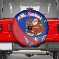 Cuba Christmas Spare Tire Cover with Santa Driving Classic Car Cuban Seal Feliz Navidad and Holiday Gift - Wonder Print Shop