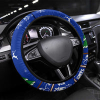 Cuba Christmas Steering Wheel Cover with Santa Driving Classic Car Cuban Seal Feliz Navidad and Holiday Gift - Wonder Print Shop