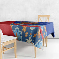 Cuba Christmas Tablecloth with Santa Driving Classic Car Cuban Seal Feliz Navidad and Holiday Gift - Wonder Print Shop