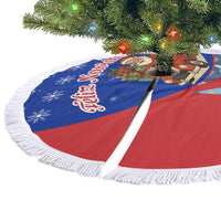 Cuba Christmas Tree Skirt with Santa Driving Classic Car Cuban Seal Feliz Navidad and Holiday Gift - Wonder Print Shop