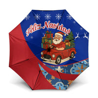 Cuba Christmas Umbrella with Santa Driving Classic Car Cuban Seal Feliz Navidad and Holiday Gift - Wonder Print Shop