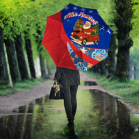 Cuba Christmas Umbrella with Santa Driving Classic Car Cuban Seal Feliz Navidad and Holiday Gift - Wonder Print Shop
