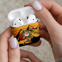 Egypt Christmas AirPods Case with Pharaoh Santa Pyramids Eye of Horus and Ancient Egyptian - Wonder Print Shop