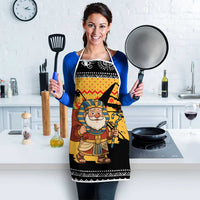 Egypt Christmas Apron with Pharaoh Santa Pyramids Eye of Horus and Ancient Egyptian - Wonder Print Shop