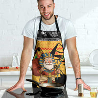 Egypt Christmas Apron with Pharaoh Santa Pyramids Eye of Horus and Ancient Egyptian - Wonder Print Shop